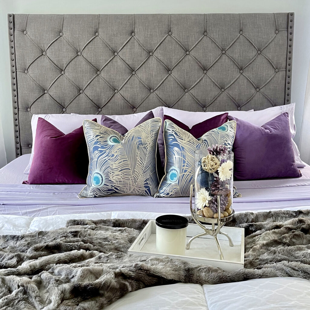 A Very Peri Bedroom: Home decor ideas inspired by the Pantone Color of the Year!